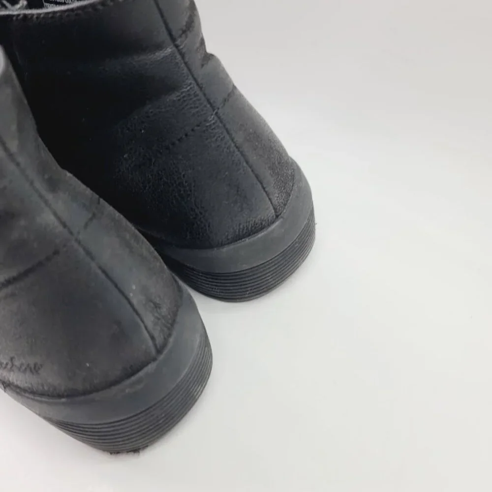 Skechers Women's Black Fresher Trick 167809 Leather Pleated Ankle Bootie Sz 8.5‎